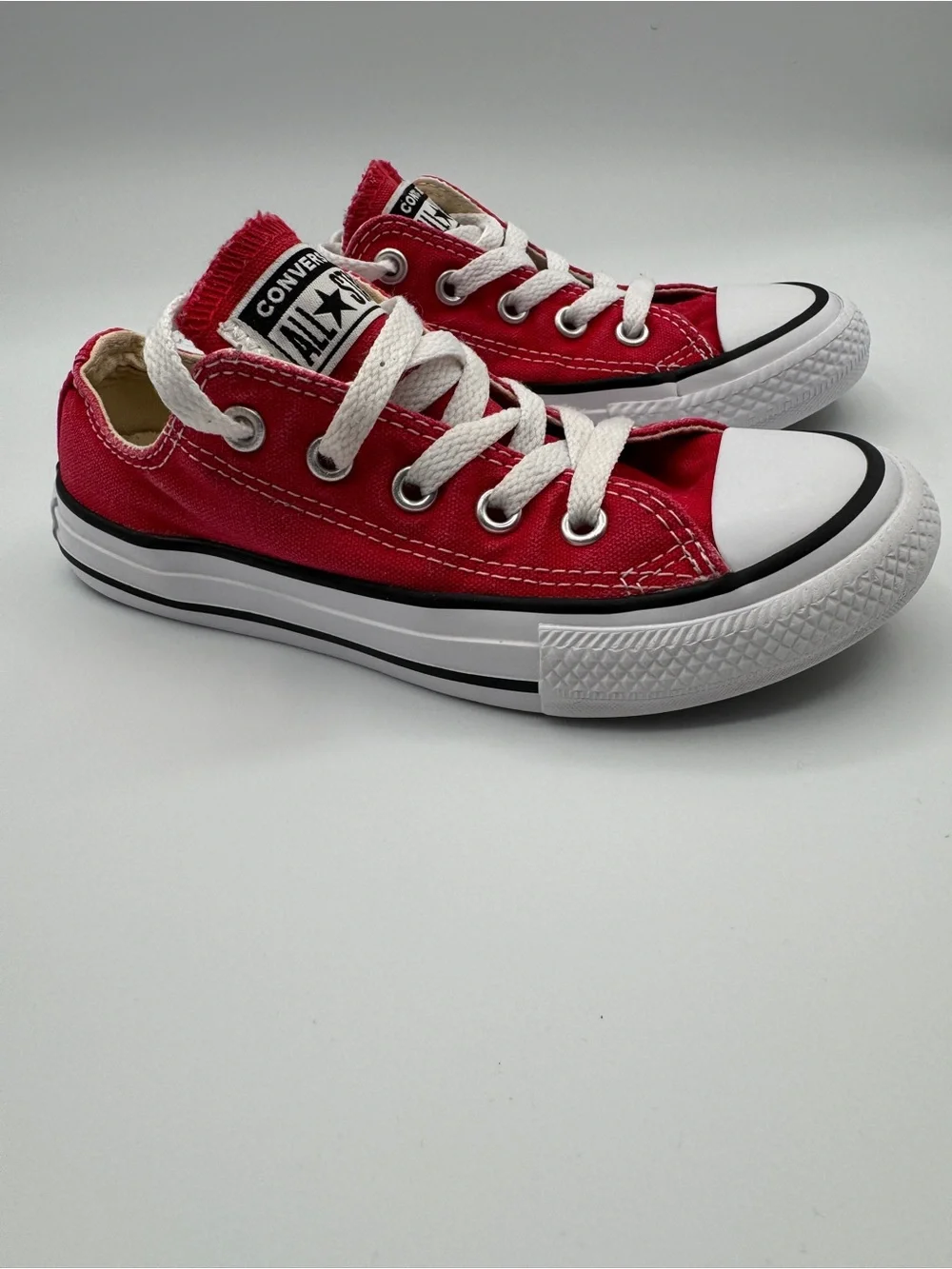 Converse Red Low-Top Canvas Sneakers